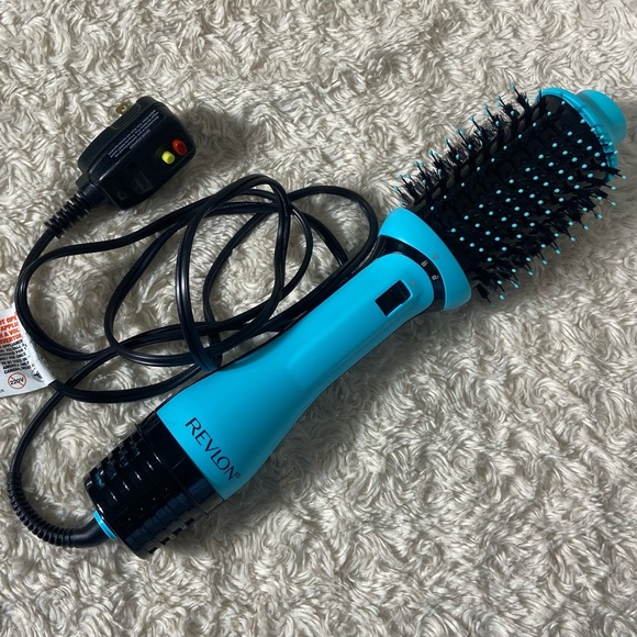 Revlon Other - Revlon One-Step Volumizer Original Hair Dryer Hot Air Brush Styler Baby Blue